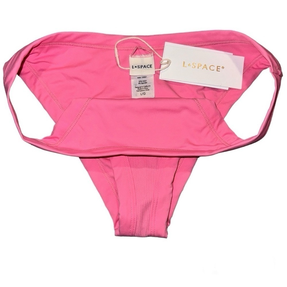L*Space Vacay Classic Bikini Bottom Size Large Color Guava - Picture 5 of 10